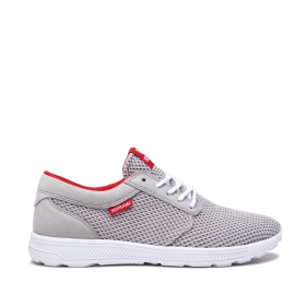 Mens Supra Trainers HAMMER RUN Lt. Grey/Risk Red/white | AU-58908